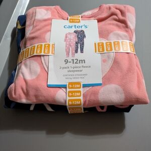 Carter's Pink and Navy Fleece Sleepwear Set